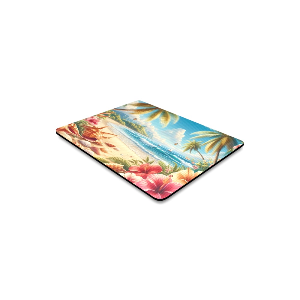 Tropical Beach Paradise Ocean Waves Rectangle Mousepad