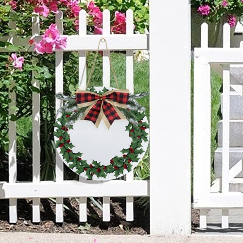 Holly Christmas Wreath Christmas Door Hanger (11.8inch)