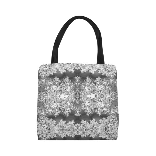 Silver Linings Frost Fractal Canvas Tote Bag (Model 1657)