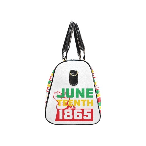 Juneteenth Small White Tote Bag (Repeat) New Waterproof Travel Bag/Small (Model 1639)