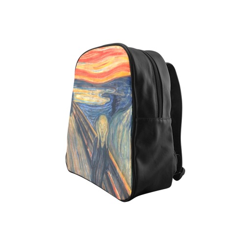 Edvard Munch-The scream School Backpack (Model 1601)(Small)