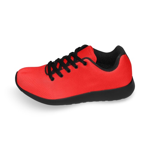 Merry Christmas Red Solid Color Kid's Running Shoes (Model 020)