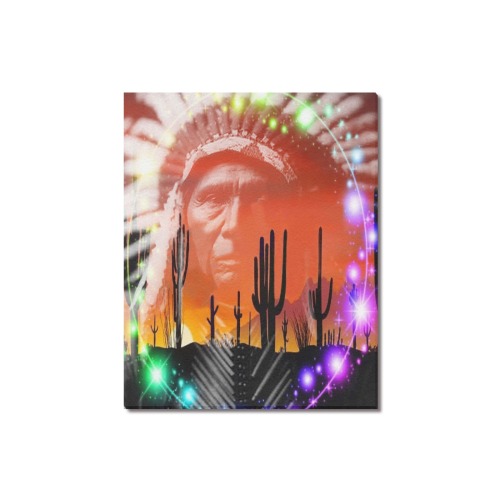 Native American Ghost Dance Upgraded Canvas Print 16"x20"