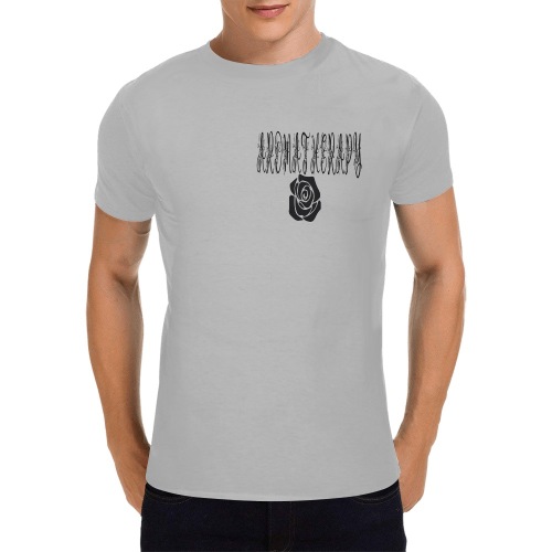 Aromatherapy Apparel Black rose T-Shirt White Men's T-Shirt in USA Size (Front Printing Only)