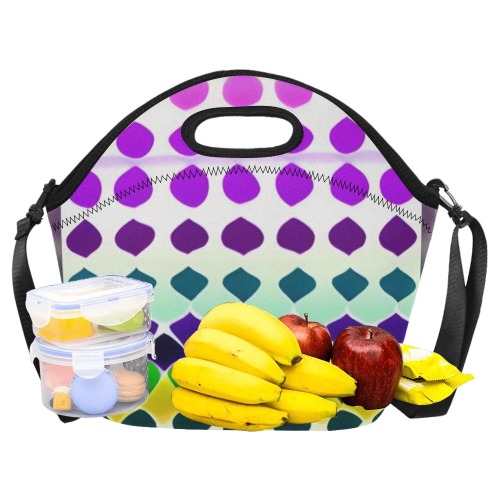 rainbow_pattern_abstract_TradingCard Neoprene Lunch Bag/Large (Model 1669)