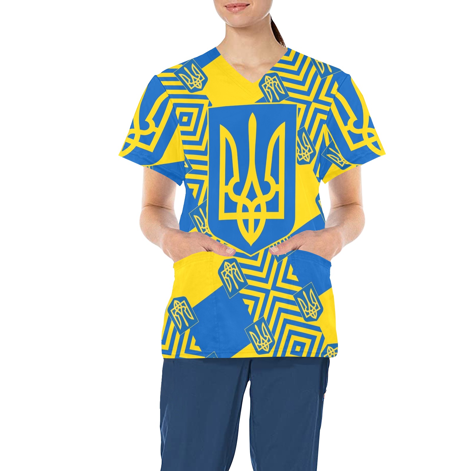 UKRAINE 2 All Over Print Scrub Top