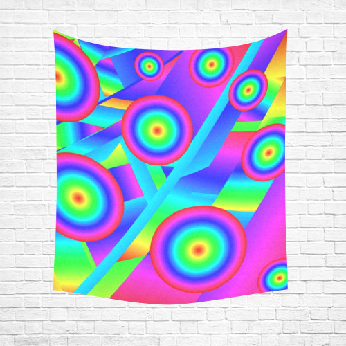 Abstract Music Cotton Linen Wall Tapestry 51"x 60"