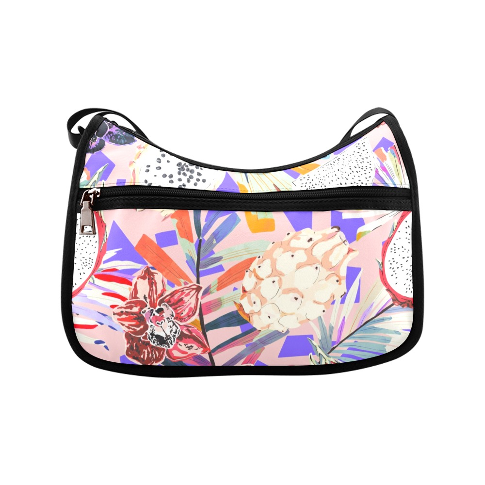 Modern tropical fruits and flowers 22 Crossbody Bags (Model 1616)
