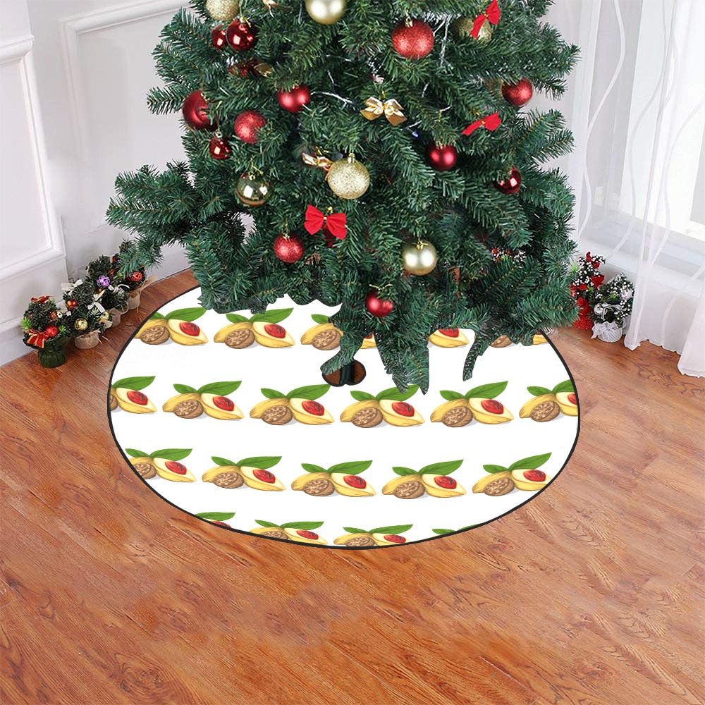 Nutmeg art Christmas Mat Christmas Tree Skirt 47" x 47"