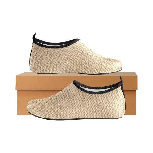 Burlap Fabric Kids' Slip-On Water Shoes (Model 056)