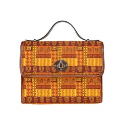 African patterns -13 Waterproof Canvas Bag-Brown (All Over Print) (Model 1641)
