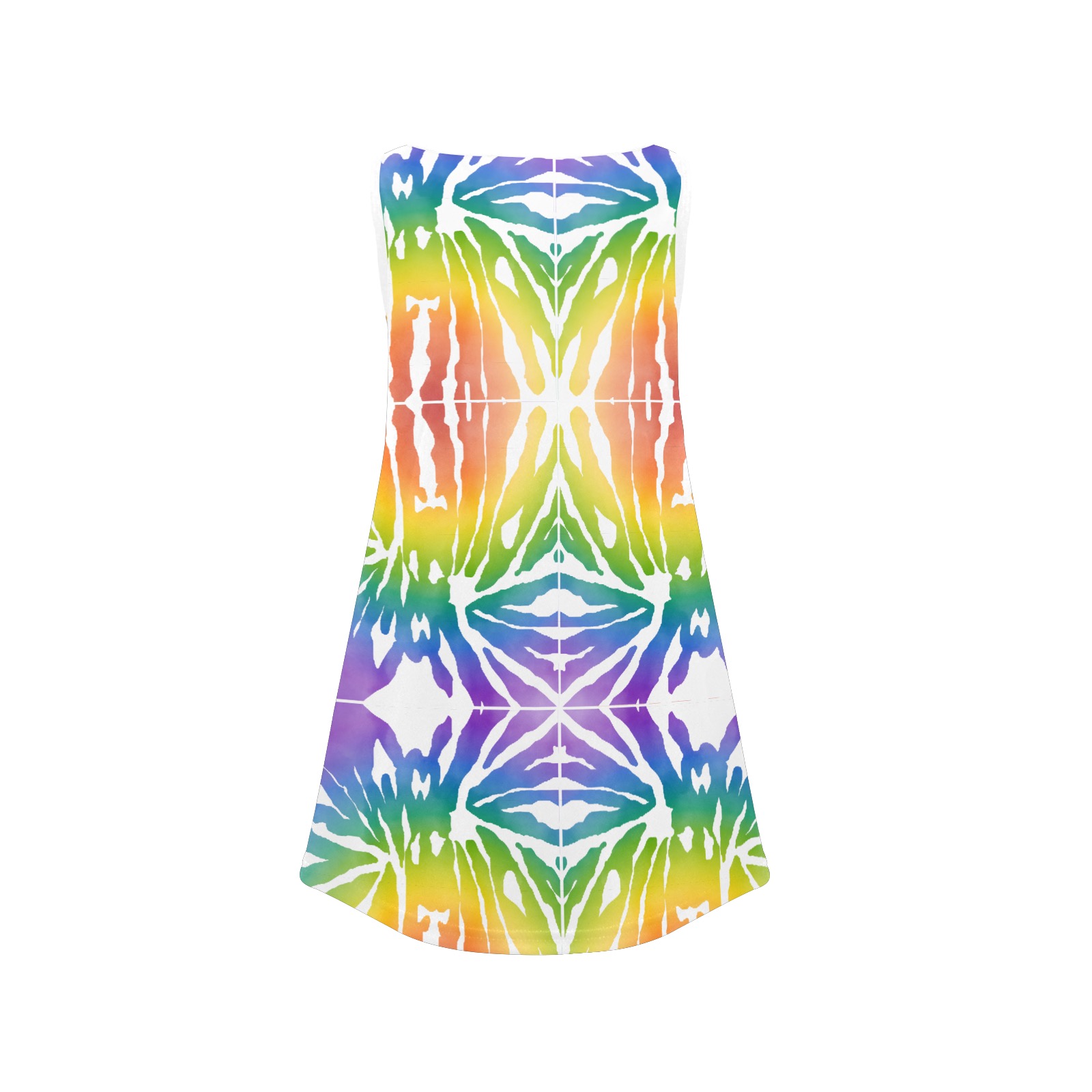 Ô Rainbow Tie-Dye Girls' Sleeveless Dress (Model D58)