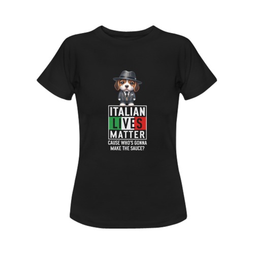 Mobster Beagle Italian Lives Matter Women's T-Shirt in USA Size (Front Printing Only)
