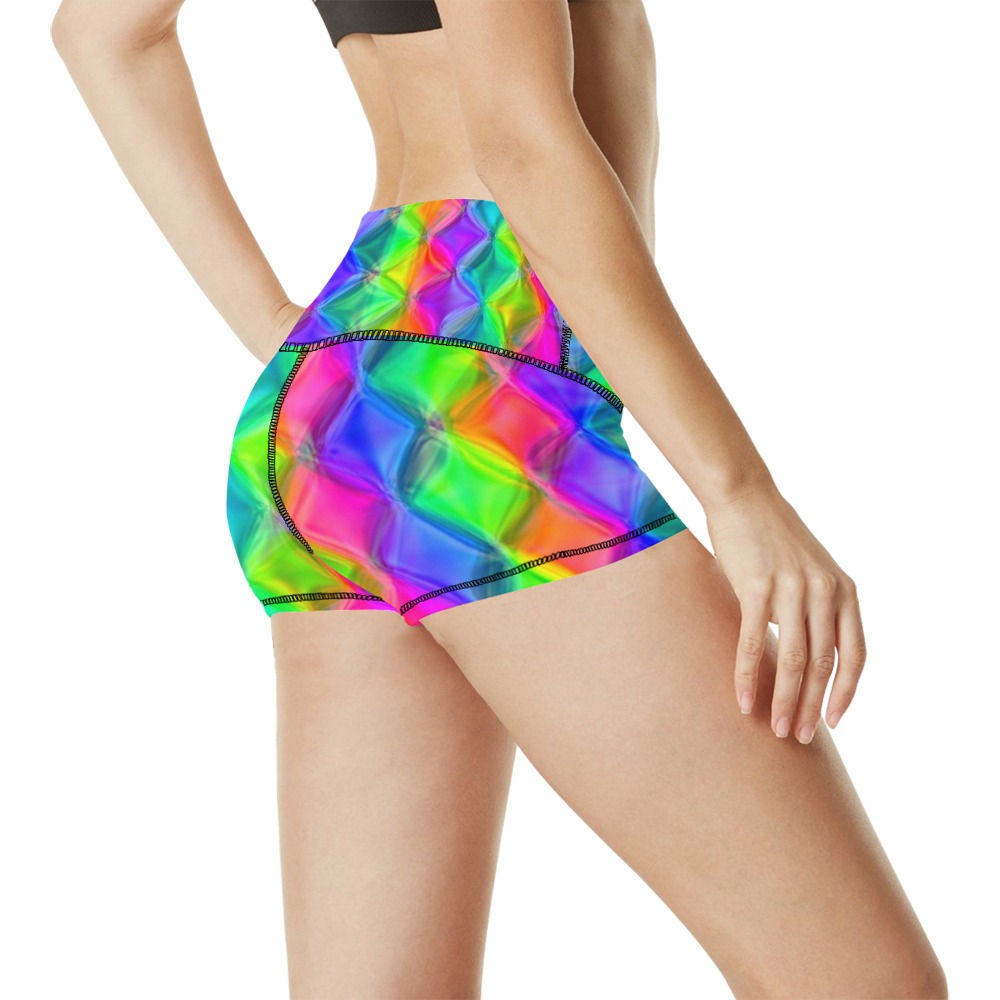 sweet wrappers Women's All Over Print Yoga Shorts (Model L17)