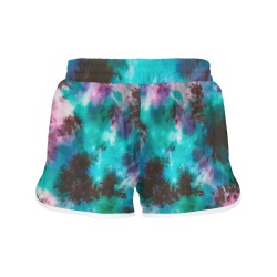 Abstract Tie Dye Marine 7 Women's Sports Shorts (Model L61)