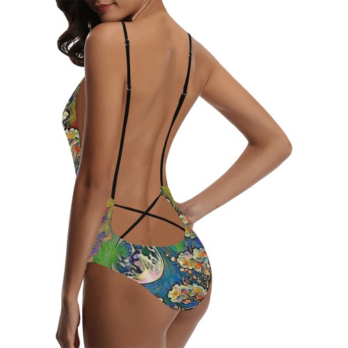ser5ty Sexy Lacing Backless One-Piece Swimsuit (Model S10)