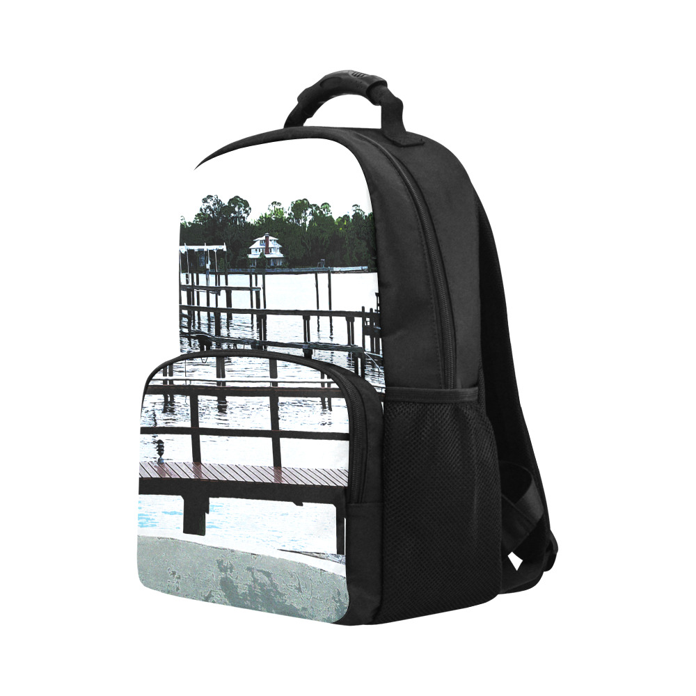 Docks On The River 7580 Unisex Laptop Backpack (Model 1663)