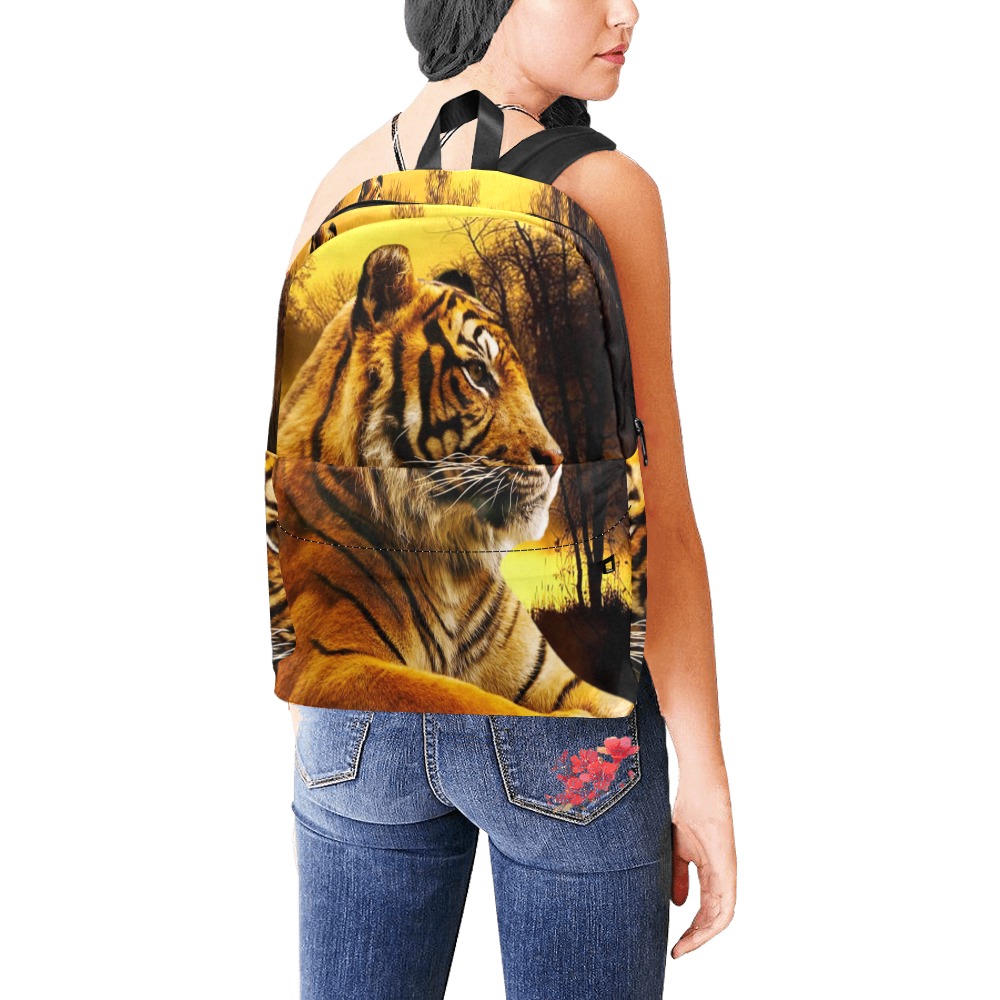 Tiger and Sunset Unisex Classic Backpack (Model 1673)