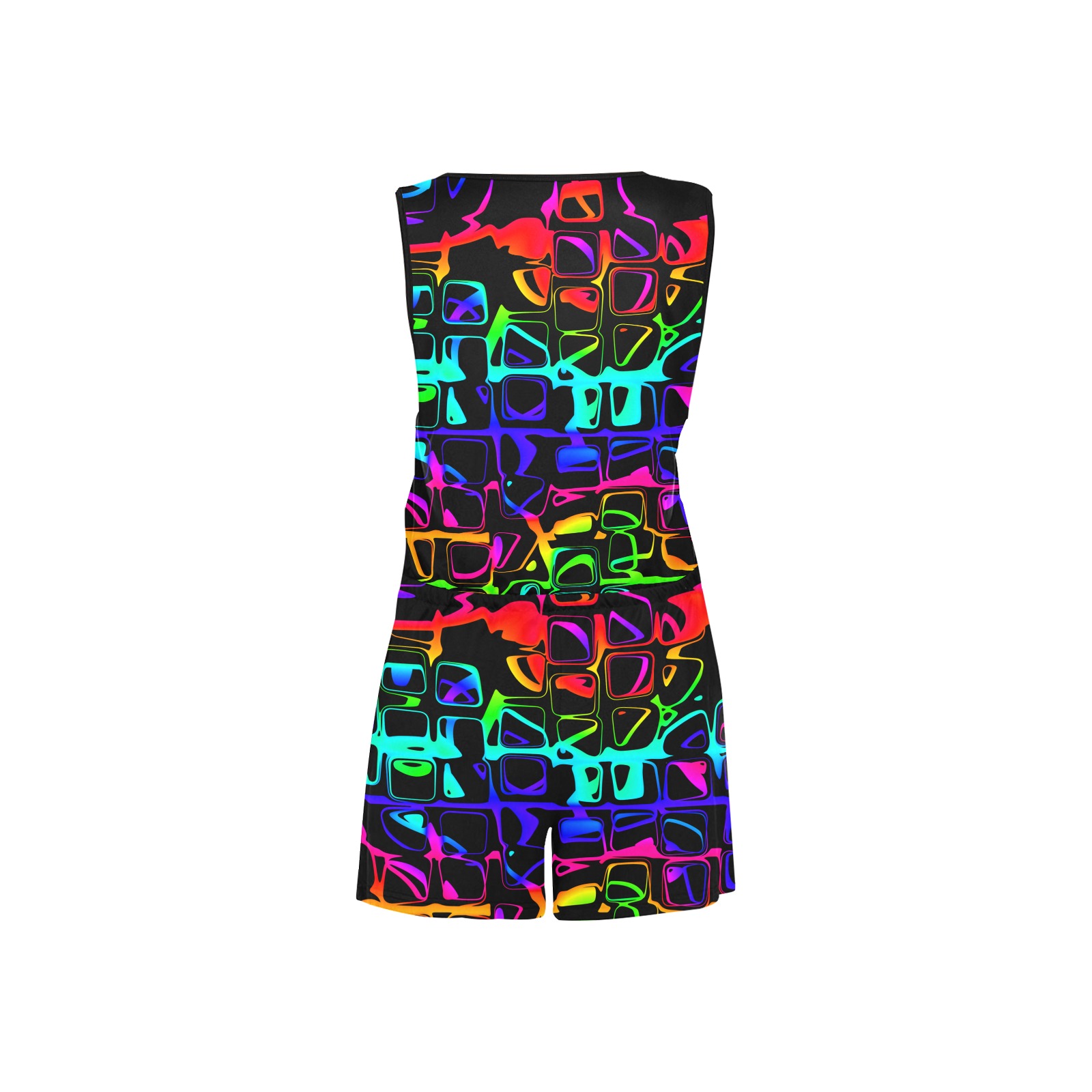 Neon 1 All Over Print Short Jumpsuit