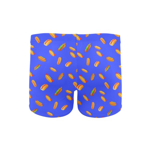 Hot Dog Pattern - Blue Men's Swimming Trunks (Model L60)