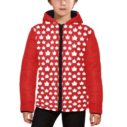 Kid's Canada Puffy Coat Cute Canada Kids' Padded Hooded Jacket (Model H45)