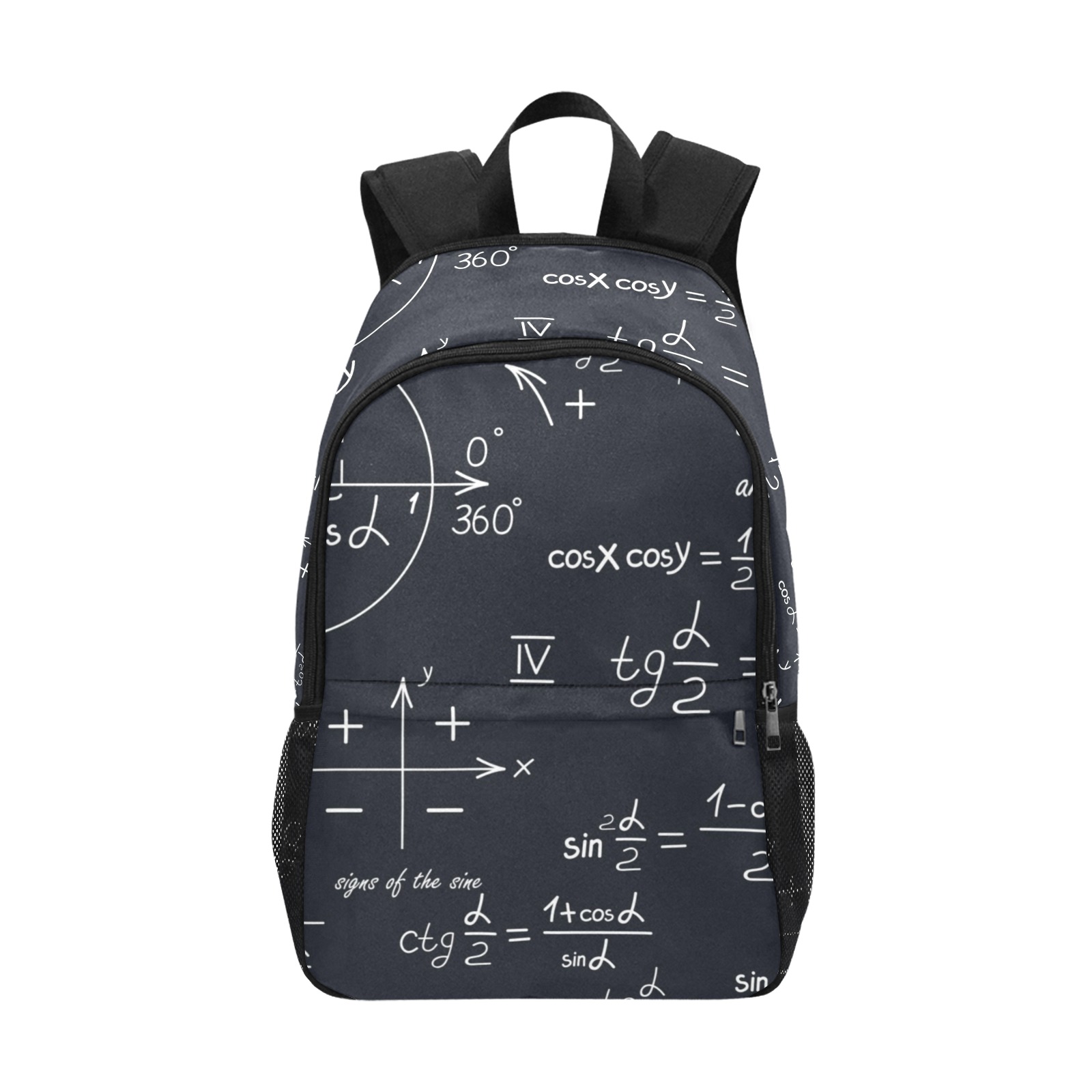 Math and Engineering Backpack Fabric Backpack with Side Mesh Pockets (Model 1659)