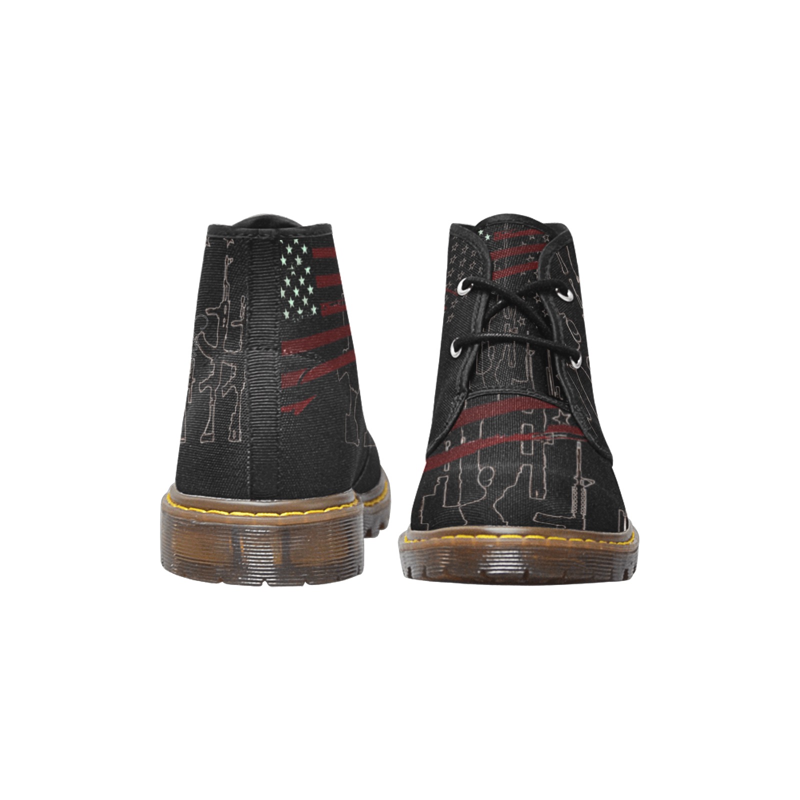 American strong print Men's Canvas Chukka Boots (Model 2402-1)