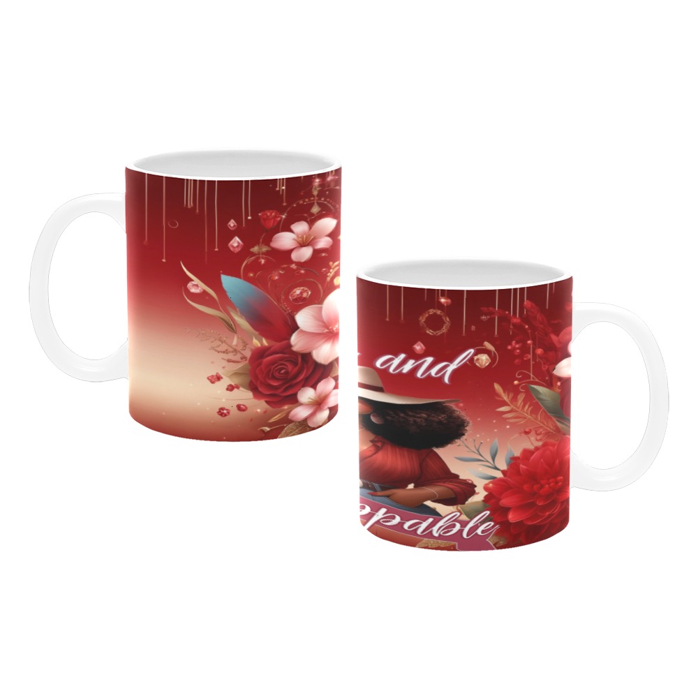 Chic and Unstoppable Mug-Red White Mug(11OZ)
