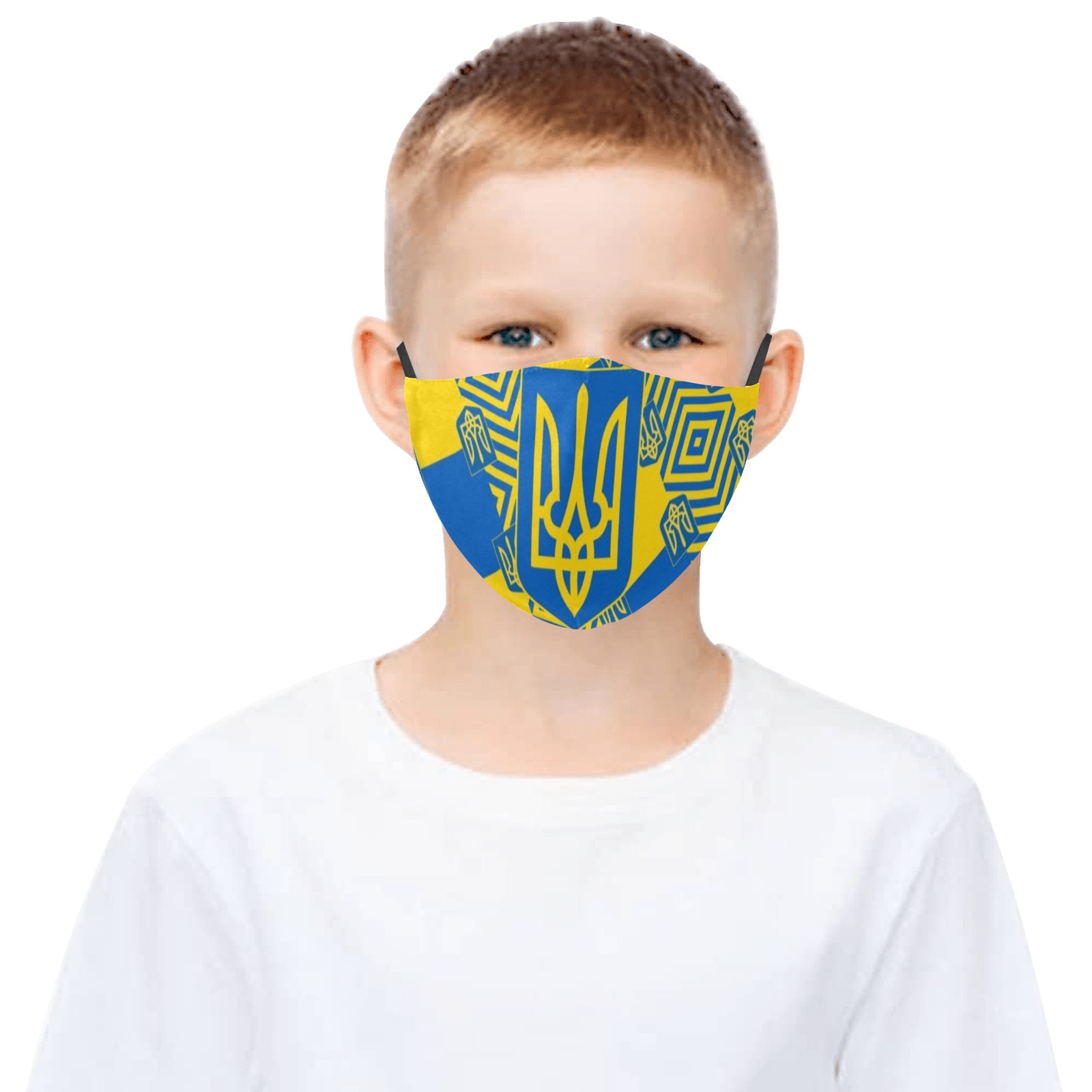 UKRAINE 2 3D Mouth Mask with Drawstring (Pack of 5) (Model M04)