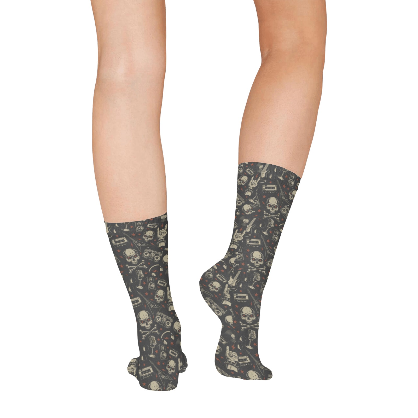 Grunge Seamless Pattern All Over Print Socks for Women