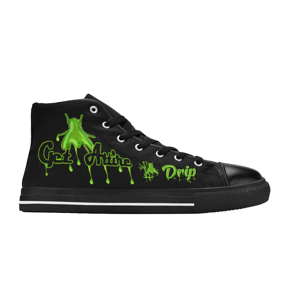 Drip Collectable Fly Women's Classic High Top Canvas Shoes (Model 017)