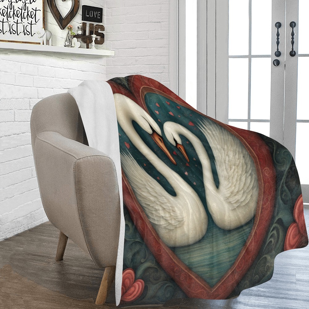 Swan Love Ultra-Soft Micro Fleece Blanket 60"x80"