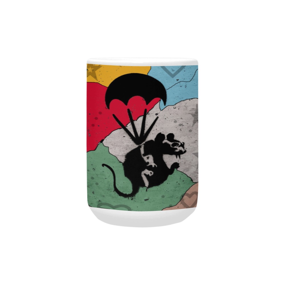 Rat in Love of Banksy Pop Art by Nico Bielow Custom Ceramic Mug (15OZ)