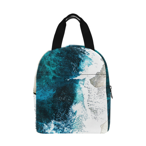 Ocean And Beach Zipper Lunch Bag (Model 1720)