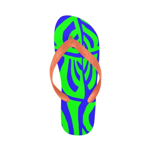 aaa green bl Flip Flops for Men/Women (Model 040)