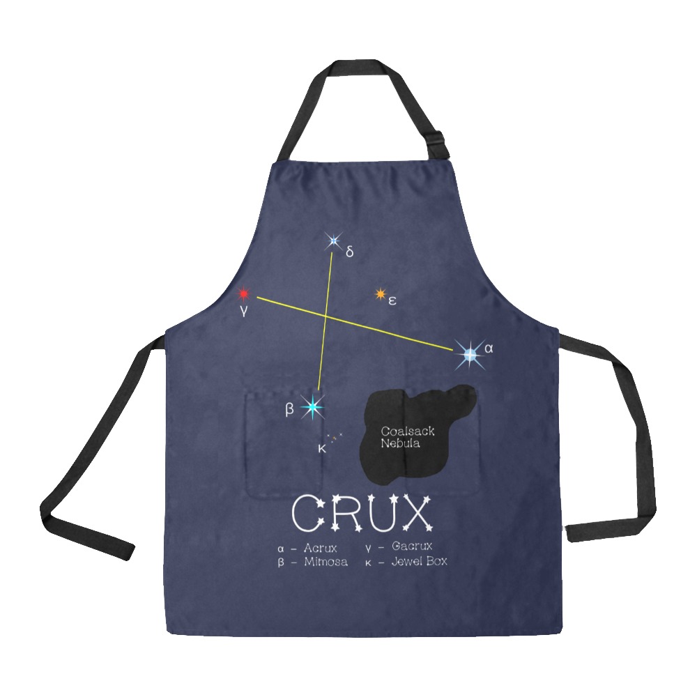 Star constellation Crux cross funny astronomy All Over Print Apron