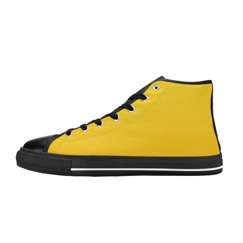 yel spb1 High Top Canvas Shoes for Kid (Model 017)