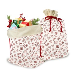 Christmas breakfast Santa Claus Drawstring Bag 21"x32" (Two Sides Printing)