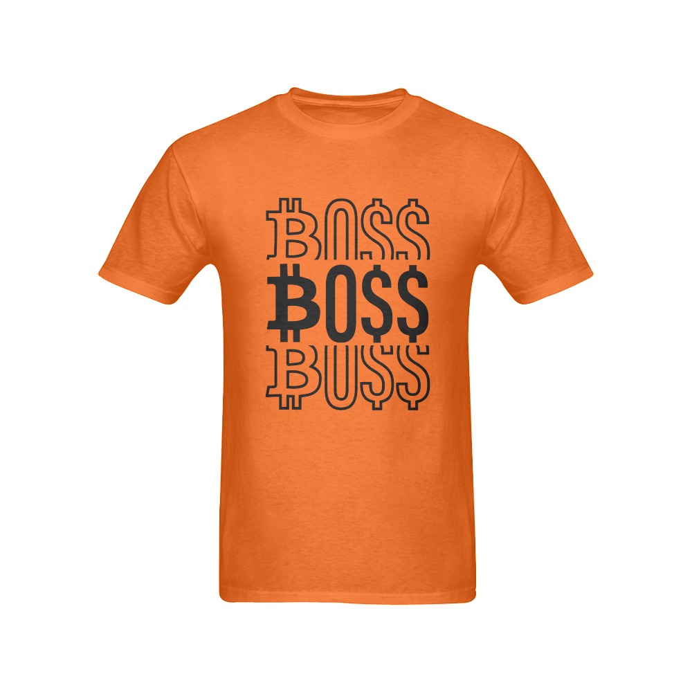 Boss Bitcoin - Gift Idea Crypto Fans Men's T-Shirt in USA Size (Front Printing Only)