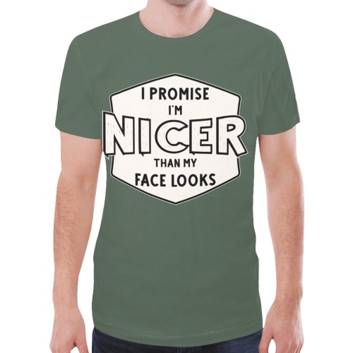 Nicer than my Face Looks New All Over Print T-shirt for Men (Model T45)