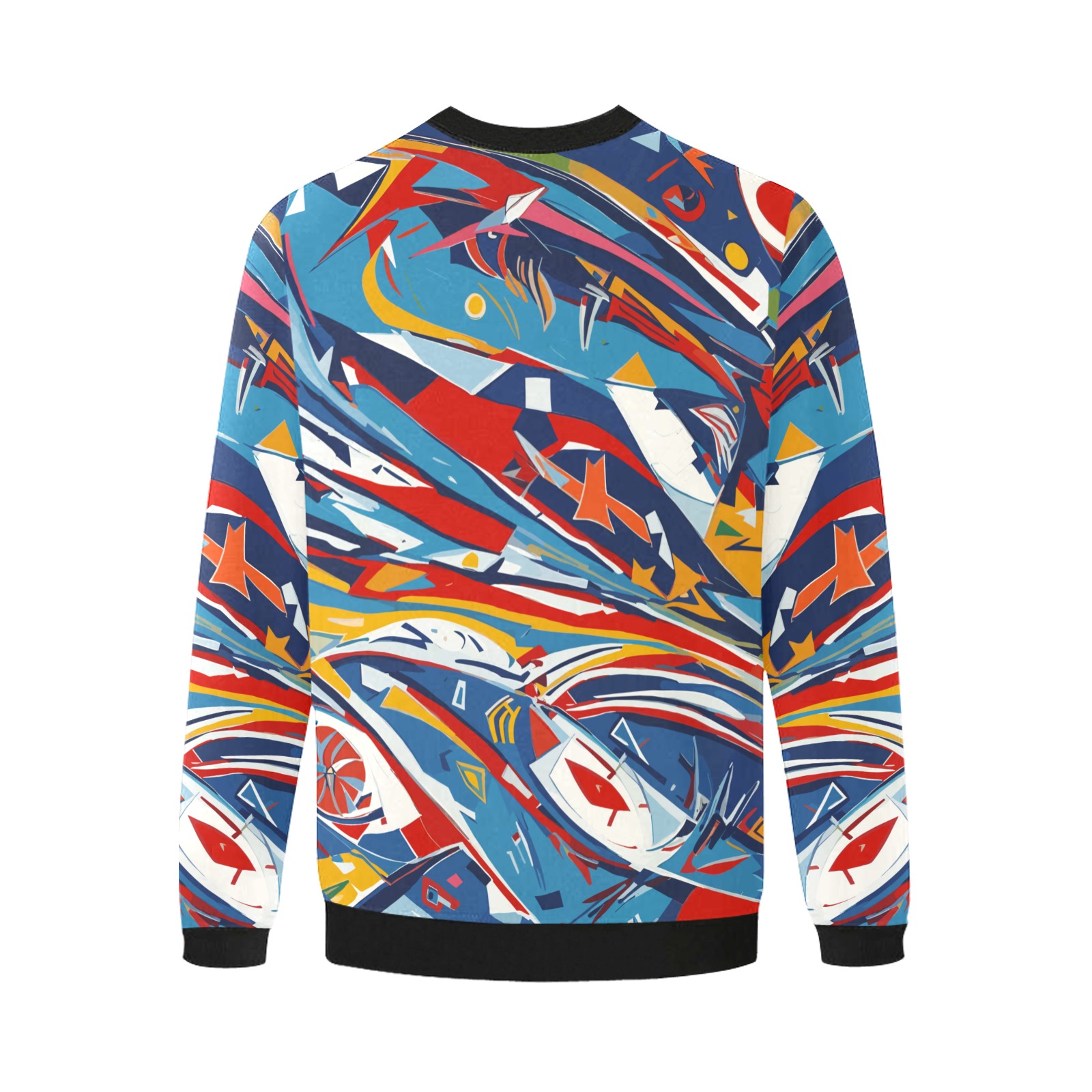 Avant-garde abstract art of shapes and colors. Men's Oversized Fleece Crew Sweatshirt (Model H18)