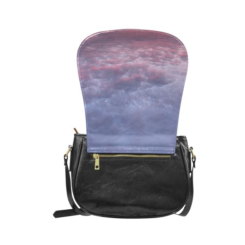Morning Purple Sunrise Collection Classic Saddle Bag/Large (Model 1648)