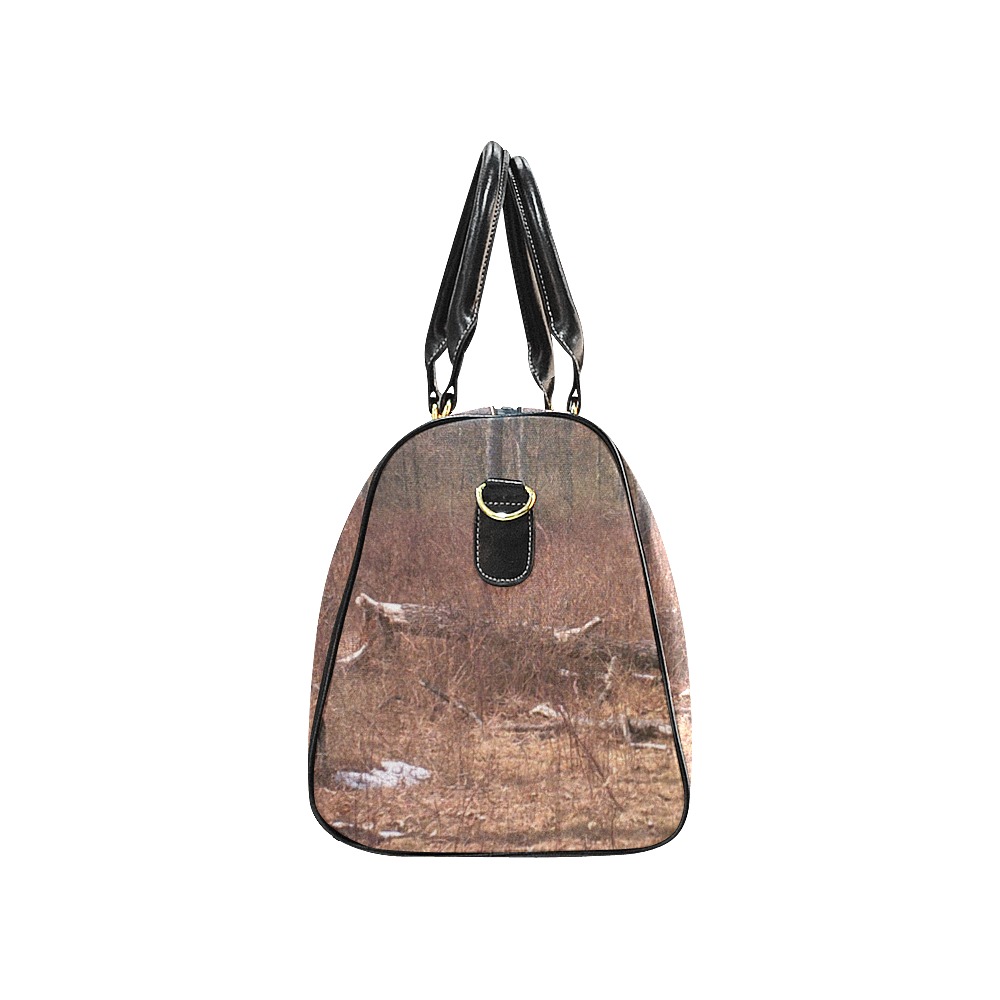Falling tree in the woods New Waterproof Travel Bag/Small (Model 1639)