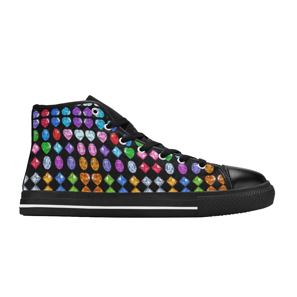 BLING 7 Women's Classic High Top Canvas Shoes (Model 017)