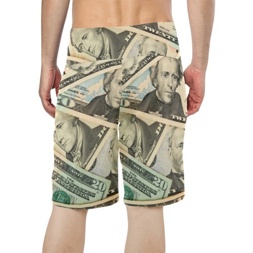US PAPER CURRENCY Men's All Over Print Board Shorts (Model L16)
