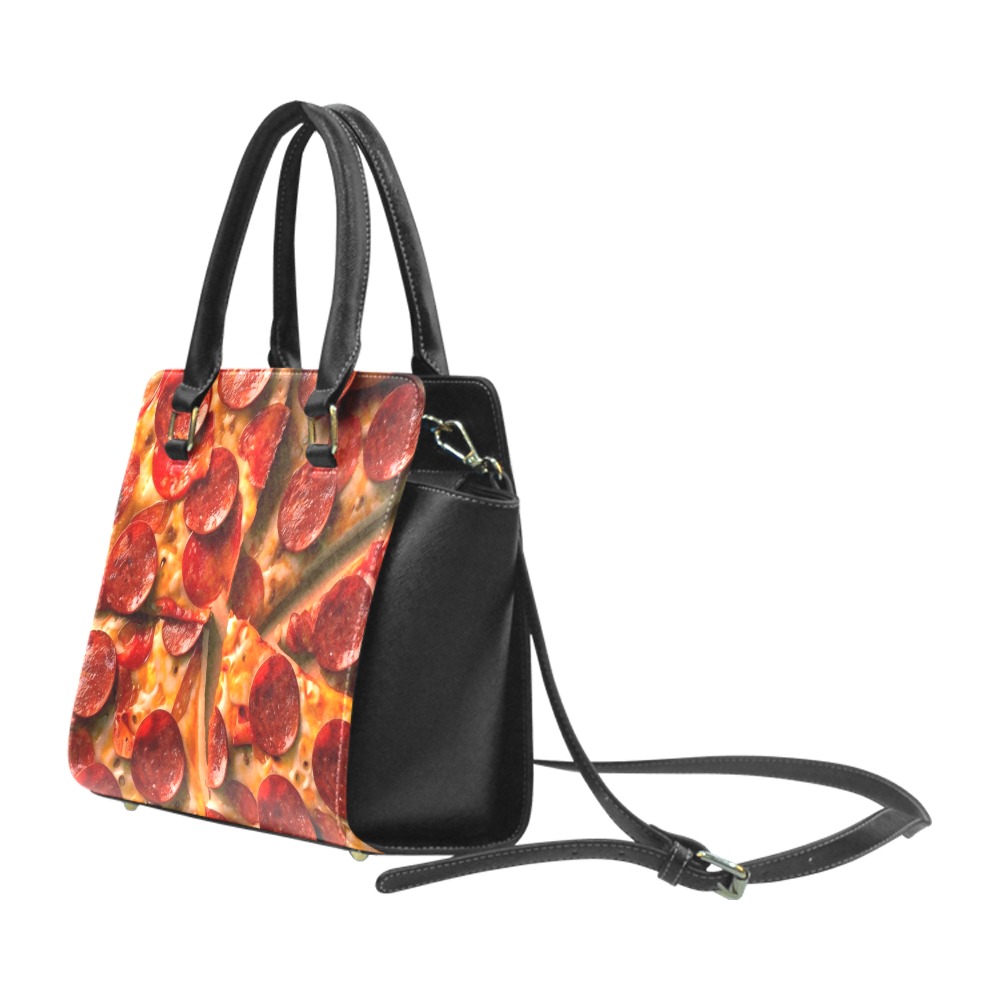 PEPPERONI PIZZA 11 Rivet Shoulder Handbag (Model 1645)