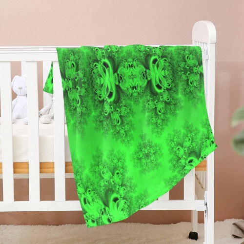 New Spring Forest Growth Frost Fractal Baby Blanket 40"x50"