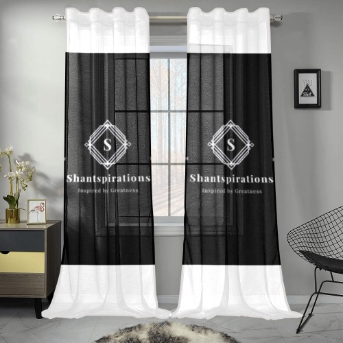 Shantspirations Curtains Gauze Curtain 28"x95" (Two-Piece)