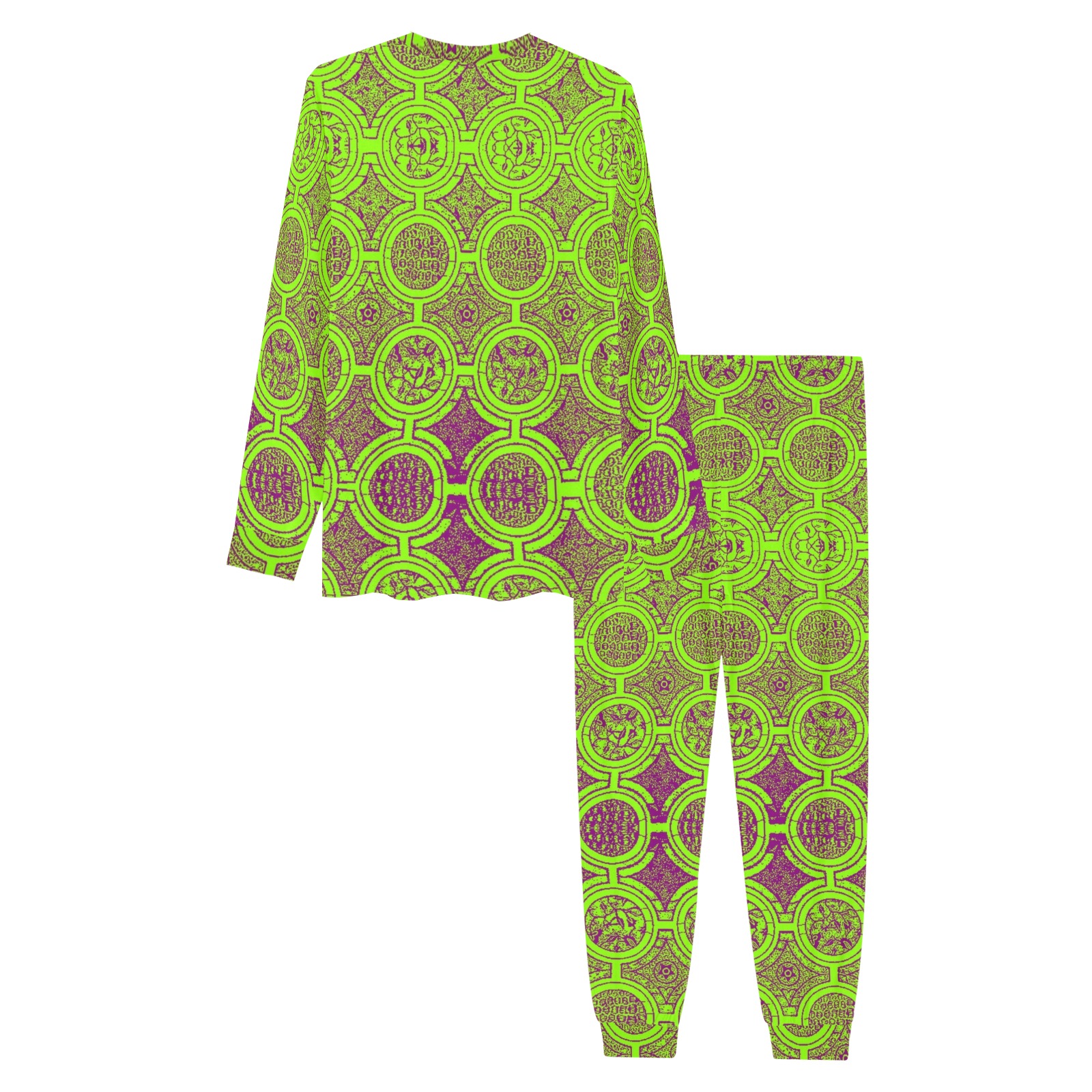 AFRICAN PRINT PATTERN 2 Men's All Over Print Pajama Set with Custom Cuff