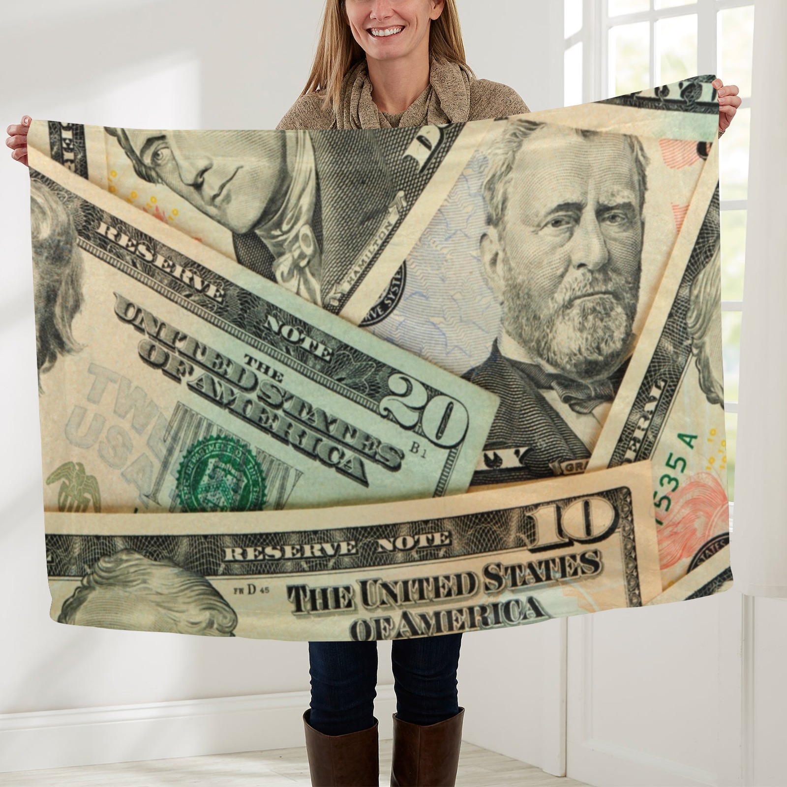 US PAPER CURRENCY Baby Blanket 40"x50"